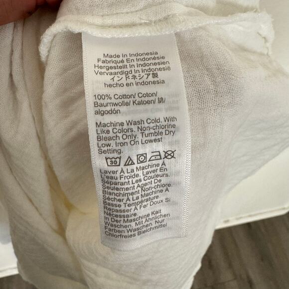 J Crew Crew Neck Mini Casual Gauze Dress US Women's 12 New - Picture 6 of 9